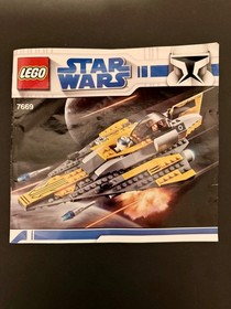 LEGO Star Wars 7669 Anakin's Jedi Starfighter Ship Set Box Manual NO MINIFIGURES