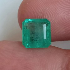6x6x4 mm Natural Zambian Emerald 1.18 ct Octagon Cut Loose Gemstone For Jewelry
