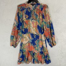 NWT Boston Proper Boho Floral Paisley Peasant Dress Size Small Ruffle Feminine