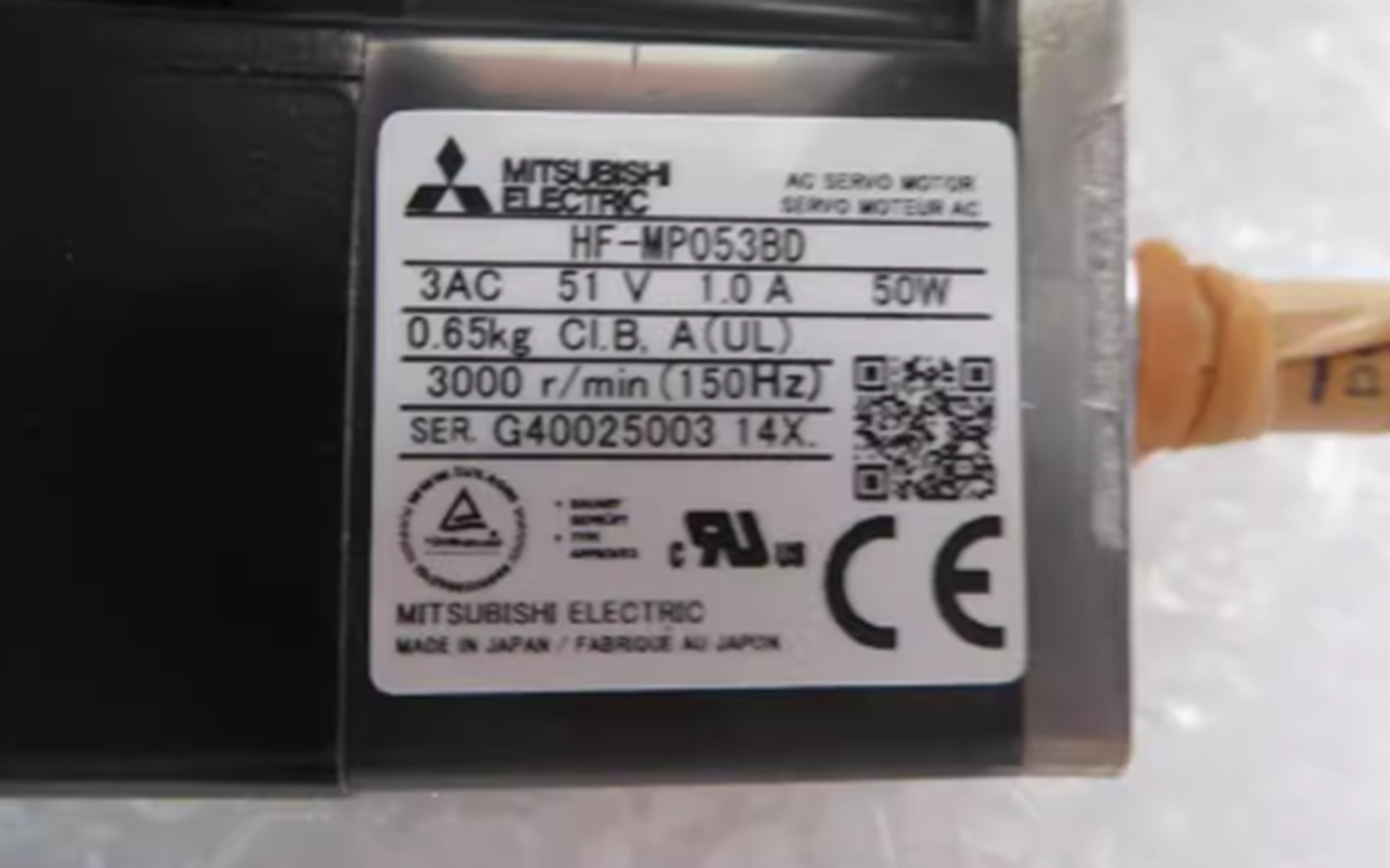 NEW Mitsubishi Servo Motor HF-MP053BD