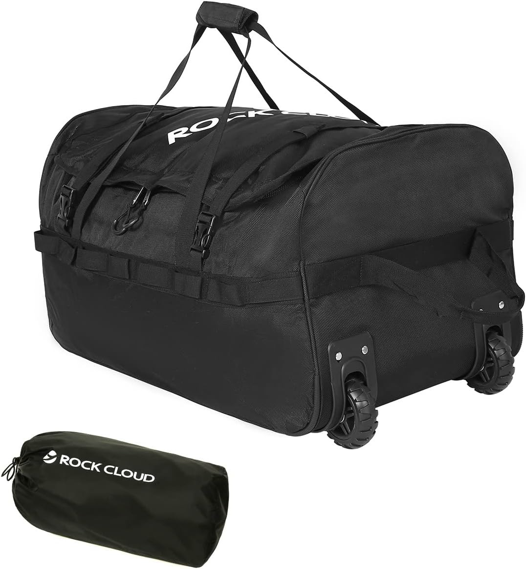 85L Foldable Wheeled Duffel Bag with Extra-Wide Wheels for T