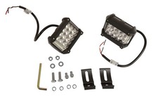 Auxiliary Lights Led Flood Off-road Rectangle 3614 Watts White Clear Lens Black