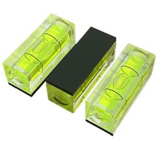 LAIESYA 3Pcs Small Square Magnetic Spirit Levels Set 15x15x40mm,