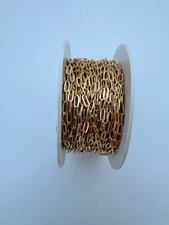 14K Gold-Filled Cable Chain by the Foot | 5.6x2.6mm Long Oval Link Chain | Real