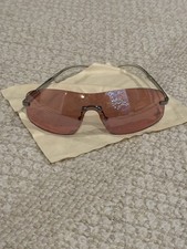 Burberry B8933/S 6LBSN Rimless Shield Sunglasses Pink 99-01 Made Italy