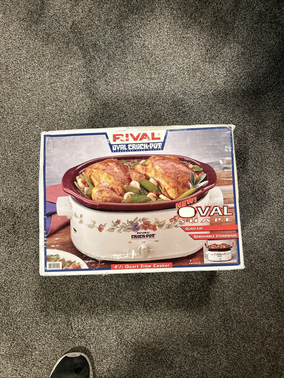 Rival 4.5 Qt Stoneware Oval Crock Pot Slow Cooker #3745 Summer Blush NEW SEALED