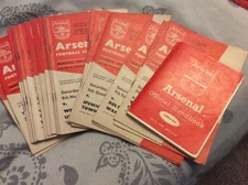FULL SEASON OF ARSENAL HOME PROGRAMMES FROM 1963/4 50TH SEASON AT HIGHBURY