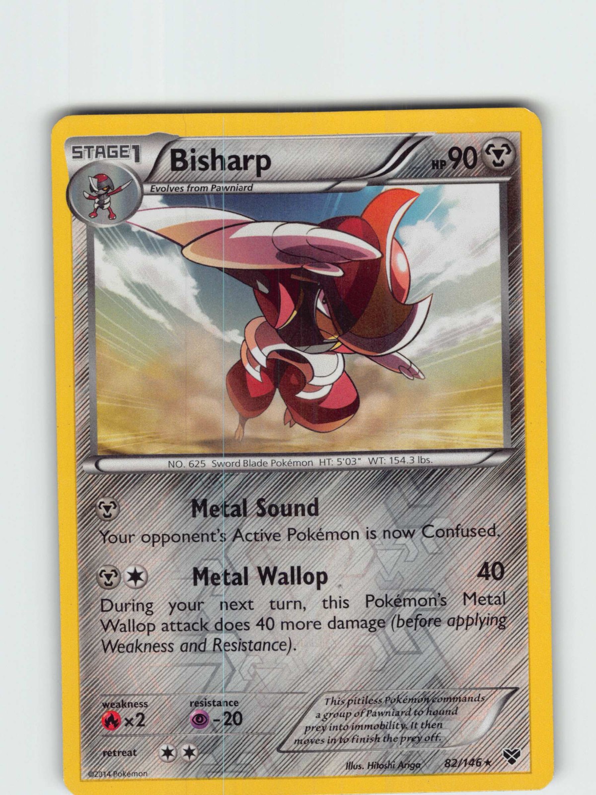 Bisharp #82/146 Pokemon XY Base Set Rare Moderately played