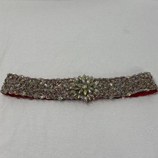 Unbranded Homemade Decorative Crystal Rhinestone Belt - Wedding Sash 32in Waist