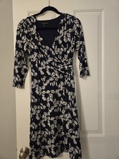 Womens Size Small Navy Blue and Wrap dress by 41 Hawthorn