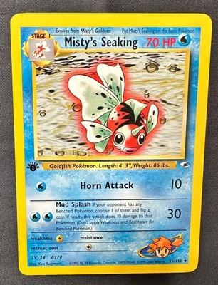 Pokémon 2000 Gym Heroes 1st Edition MISTY'S SEAKING 55/132 NM