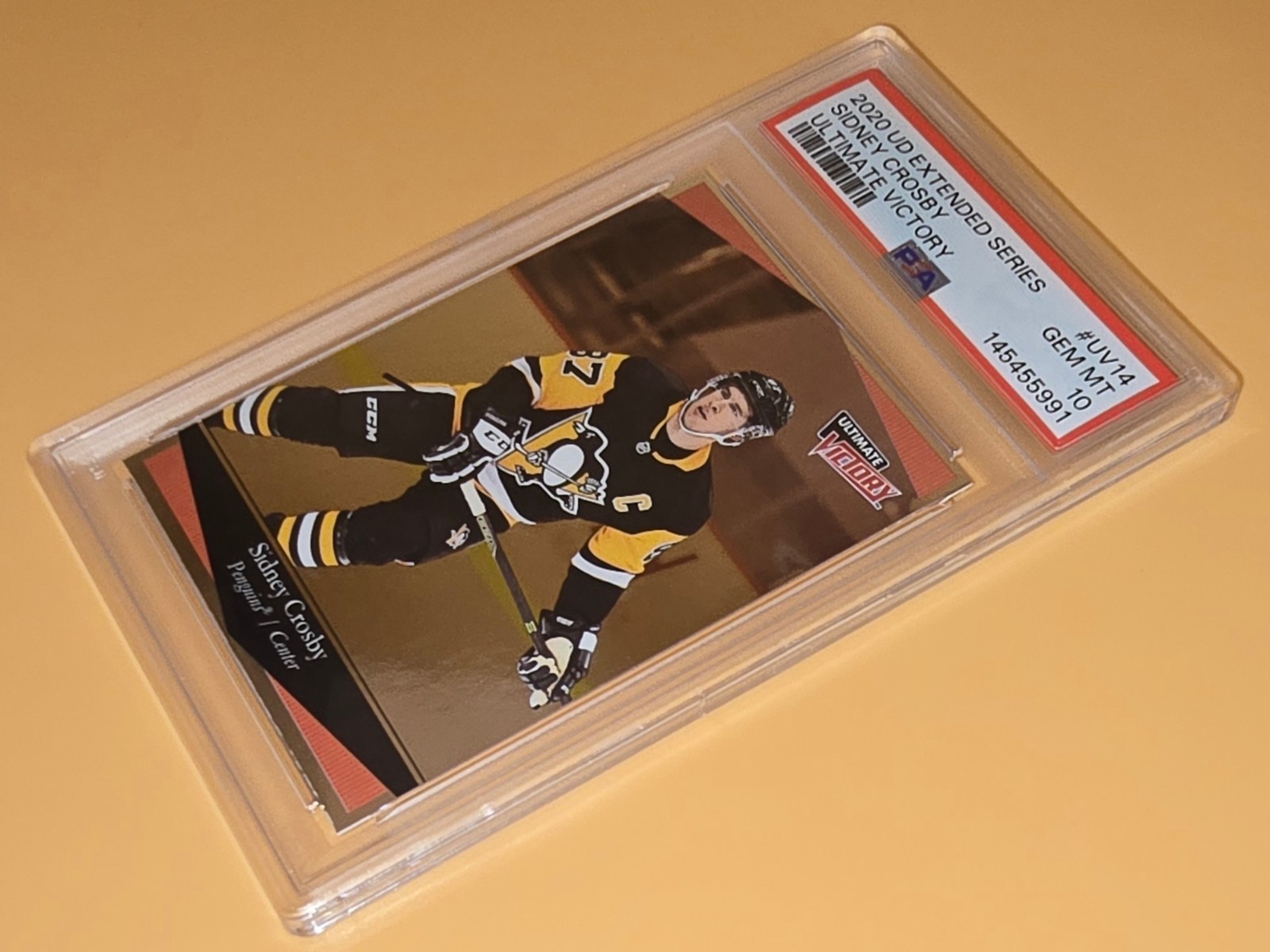 Sidney Crosby PSA 10 Low Pop Ultimate Victory Insert 2020-21 Upper Deck Extended view 5