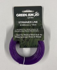 TRIMMER LINE 2MM  X 15m GARDEN GRASS WEED CUTTER WIRE STRIMMER TRIM GARDENING 0.23 per metre