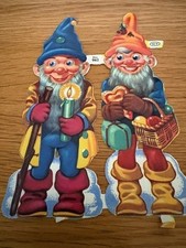 Pr Vintage  Gnomes MP No 962 Paper Scrap 12cm