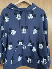 Bluza z kapturem Disney Męska XXL Niebieska Myszka Miki All Over Bluza Sweter