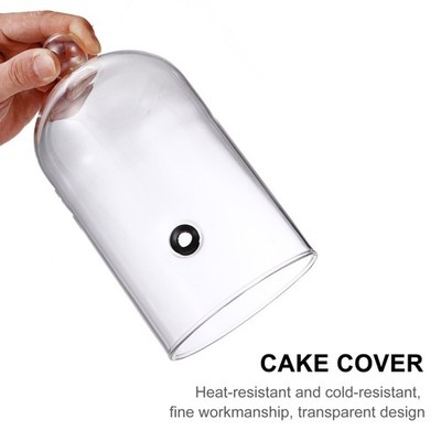 1pc Glass Cake Bread Protective Cover Glass Food Cover for Home Use