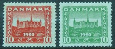 Denmark 1920 2 stamps SG 208/9 Mint hinged cat £13