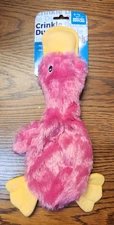 Best Pet Supplies Crinkle Duck Stuffing-Free Dog Toy 15 Inches Pink New