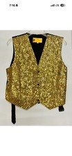 Sequin gold vest Small, XXl XXXl unisex