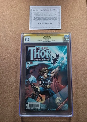 CGC Signature Series 9.6 Thor #v2 #50 Signed by Stan Lee RARE HTF Graded Marvel