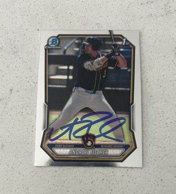 #ad #ad 2026 Bowman 1st #BCP 149 Andrew Fischer Autographed Signed Chrome Prospects $34.99