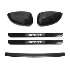 Carbon Satz Ladekantenschutz Einstiegsleisten Spiegelkappen für Fiat 500 500C