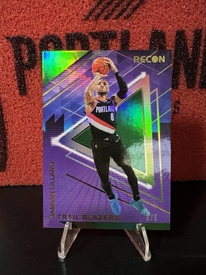 2020-21 Panini Recon Damian Lillard #21 Green Holo #'d 3/5 SSP Trail Blazers