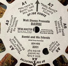 Vintage View Master Reels Walt Disney presents BAMBI x 3 Reels in Sleeve