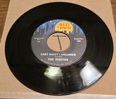 The Fiestas: Last Night I Dreamed / So Fine   VG | 1959 Doo Wop 45rpm - Old Town