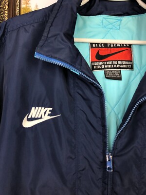 Vintage 90's Nike 1860 Munich Football Jacket Bomber Blue Soccer