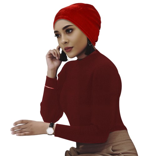 Underscarf Muslim Women Hijab Bonnet Cap Wrap Head Cover Velvet Turban Hair Loss - Picture 9 of 23