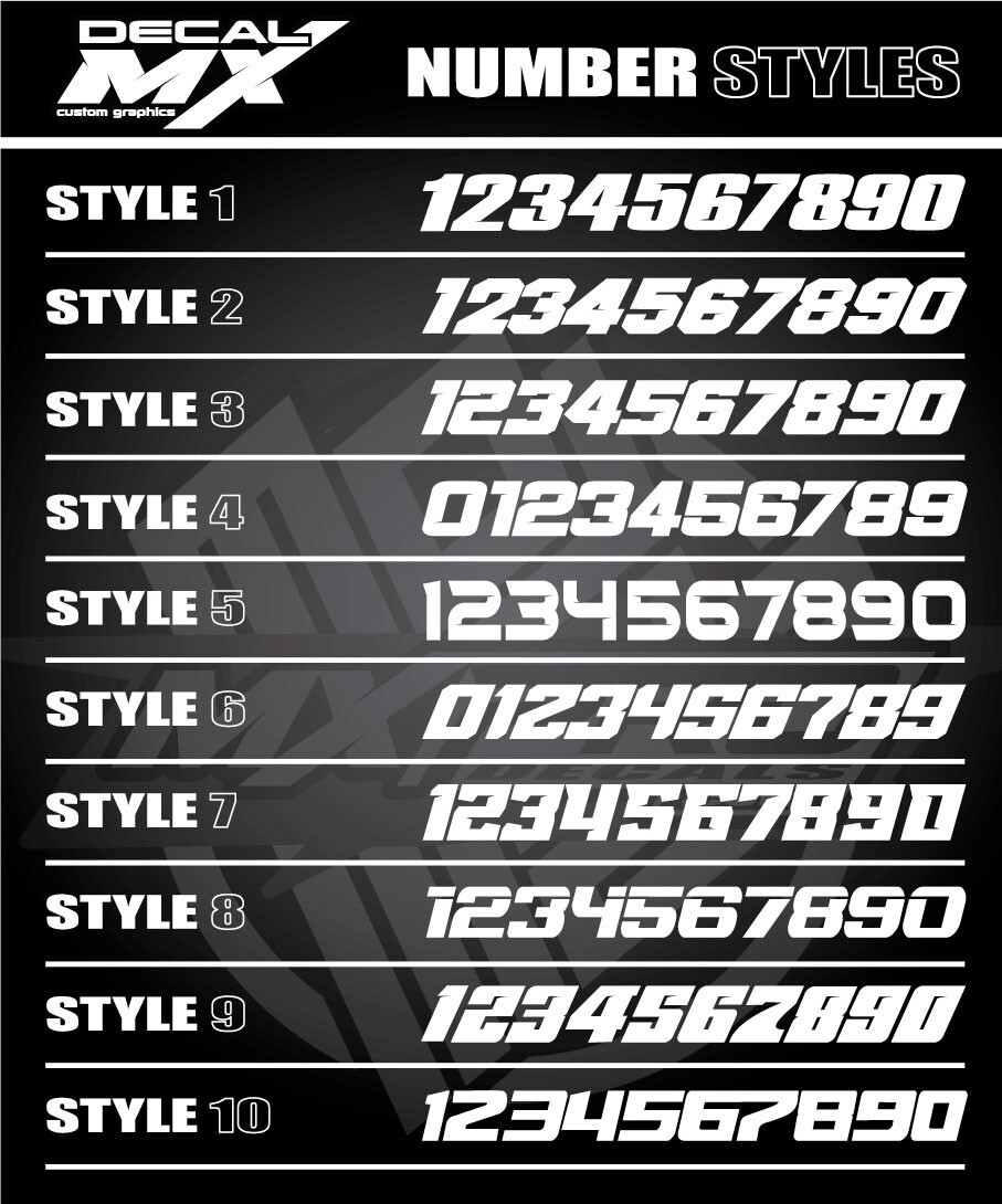 Custom Graphic Kit For KTM EXC/EXC-F/XC-W/XCF-W 2024-25 & SX/XC/SXF/XCF 2023-24 – Glossy Vinyl, Self-Adhesive (Race Number & Name Personalization Available)