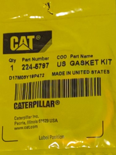 GENUINE CATERPILLAR 224-5797 ONE US GASKET KIT D17M05Y19P472 OEM NIP US 3PCS US - Picture 3 of 15
