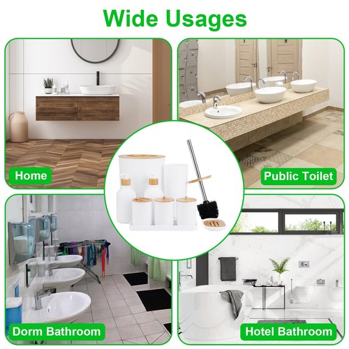 9pcs Bathroom Set, Bathroom Accessories Set,Soap Dispenser &Toothbrush Holder - Picture 16 of 28