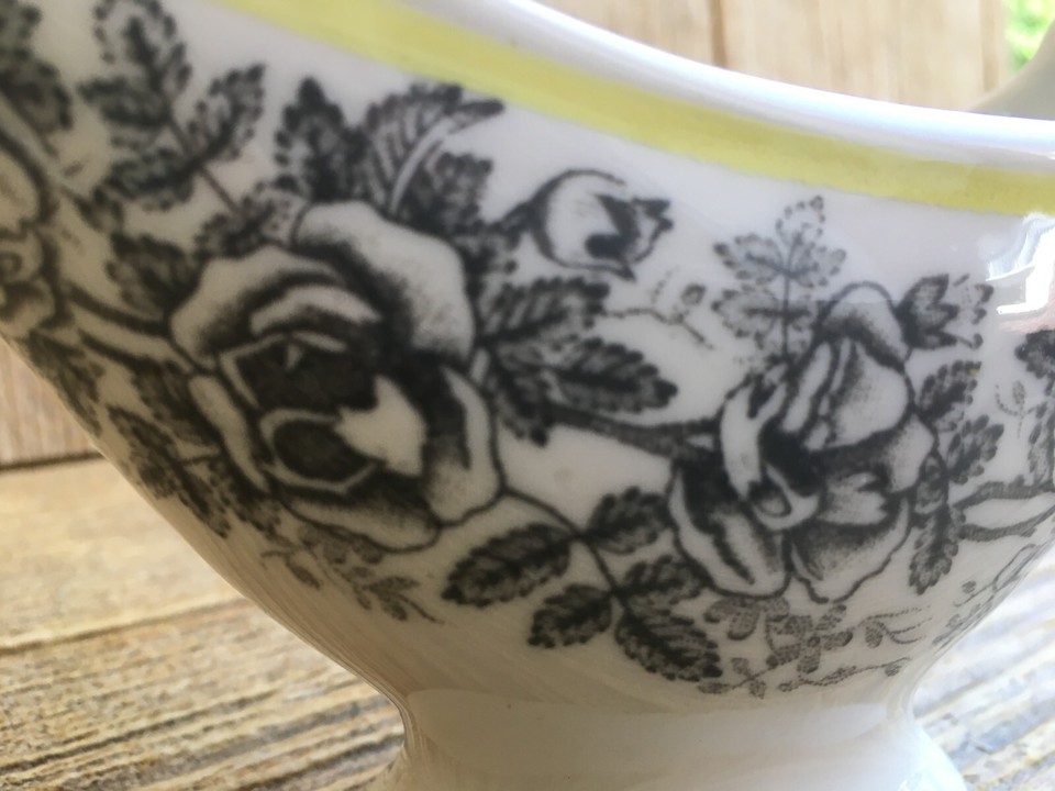 McNicol West Virginia Individual Restaurant Ware Gravy Boat Bowl Gray