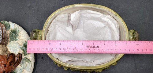 Vintage Kaldun & Bogle 10" handbemalt Fasan Nuss Süßigkeiten Schale Schüssel Terrine mit Deckel - Bild 20 von 24