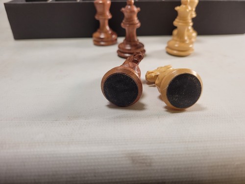 The Chess Store 2-1/2 Inch Sheesham Chamfet Wood Chess Pieces Set (Box #7) - Picture 4 of 7