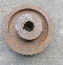 alte 🎈 Welle Zahnrad Maschinenrad Eisen massiv Zacken Industrie DESIGN LOFT -