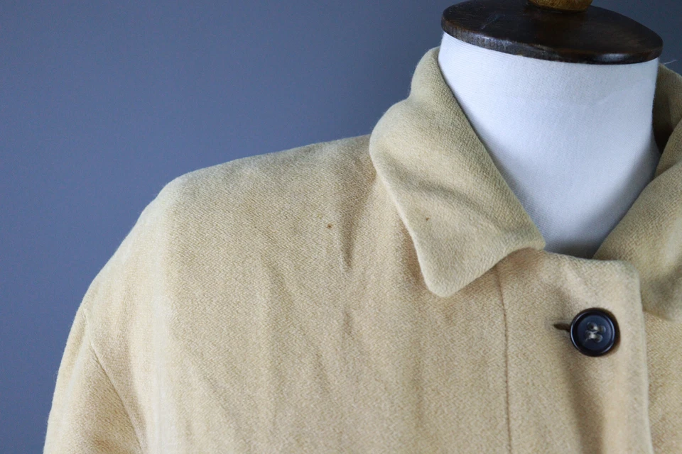 Jil Sander бежевый альпака шерсти винтажный Lagenlook пальто размер 36 / маленький - Изображение 4 из 4