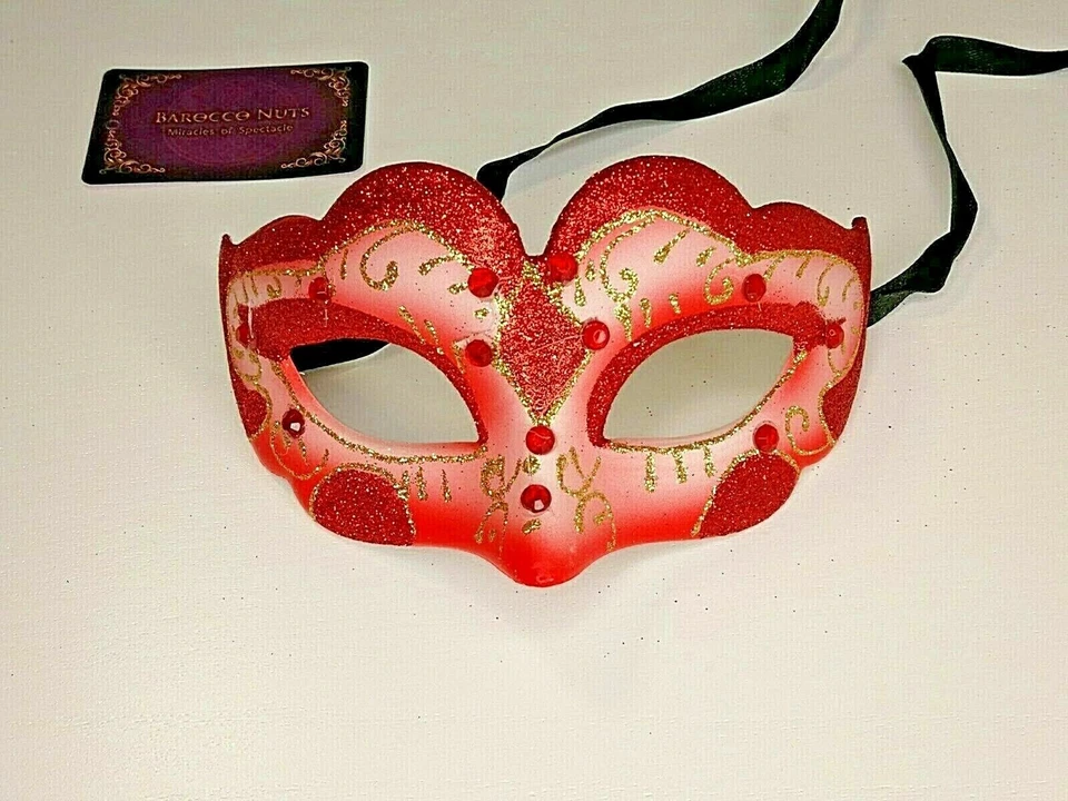 RED Elegance Mask of Masquerade - Venetian Costume Party Ball cosplay BN#113 - Image 2 of 3