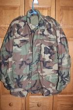 Genuine US Military M-65 Field Jacket Woodland Camo Size Medium Regular R10 