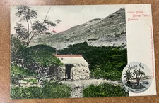 HAWAII ALOHA NUI Grass House Manoa Valley PUB H & S.S.CURIO CO. Hand tinted