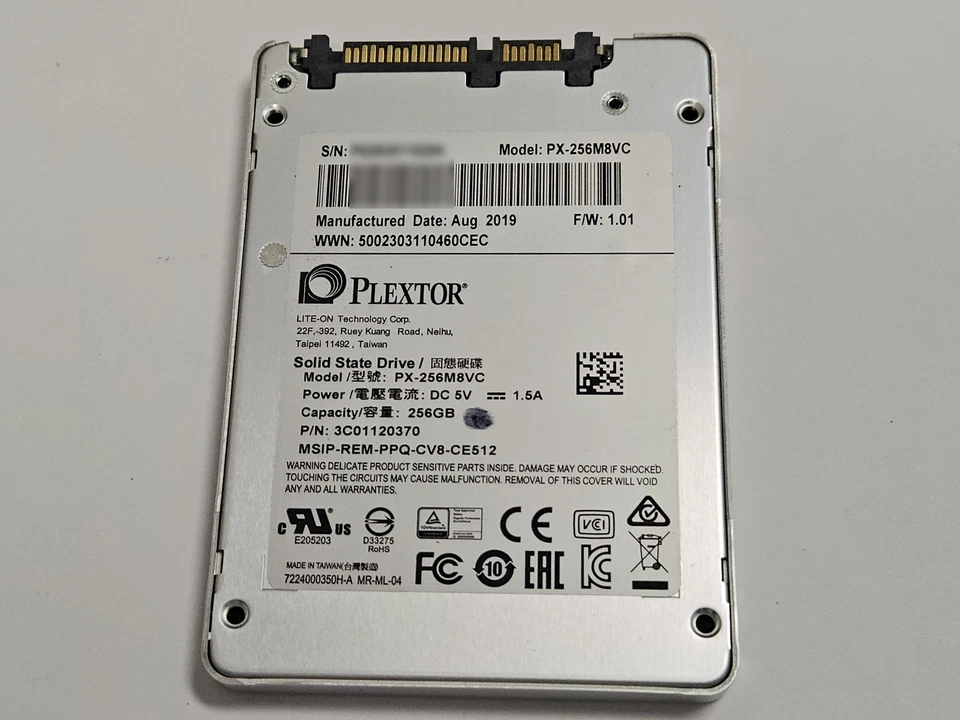 Plextor 256GB 2.5" SATA SSD Internal Solid State Drive PX-256M8VC - Image 2 of 2