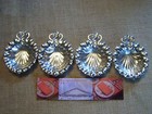 Gorham Sterling 'Pumpkin Leaf' Nut Bon Bon Tray Set Dinner Cocktail Hour Service