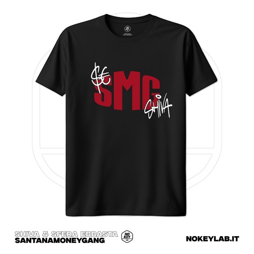 T-shirt Sfera Ebbasta e Shiva Santana money gang SMG Album Rap - Zdjęcie 4 z 5