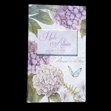 Photo Album Holds 300 4"x6" Pockets Pastel Floral Butterfly Romantic Cottage