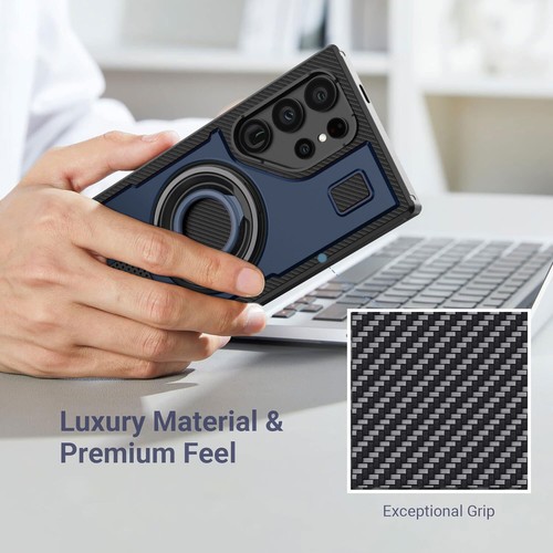 For Samsung Galaxy S24 Ultra Shockproof Double-Ring Kickstand Phone Case Cover - Picture 7 of 30