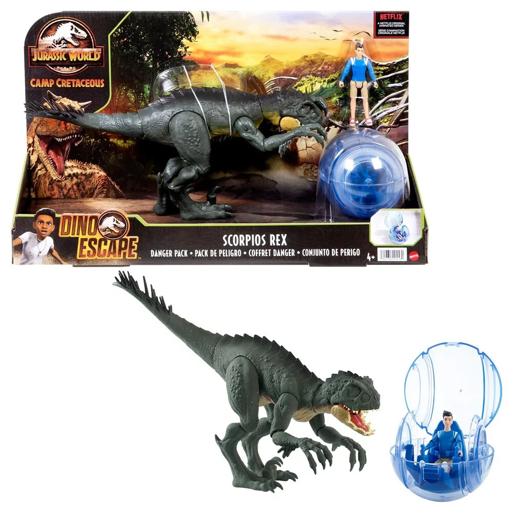 Jurassic World Camp Cretaceous SCORPIOS REX Danger Pack with KENJI