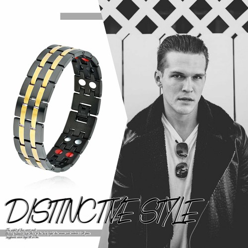 Stainless Steel Magnetic Therapy Health Bracelet Pain Relief Chain Valentine Gif - Picture 3 of 24