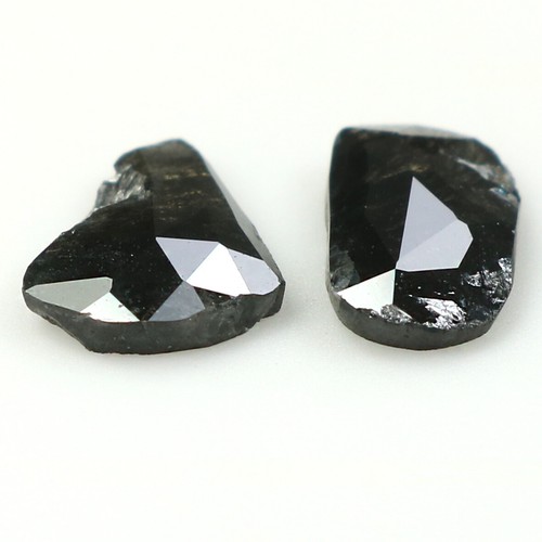 1.15 Ct Natural Loose Slice Shape Diamond 7.65 MM Salt And Pepper Diamond LQ1437 - Picture 5 of 8